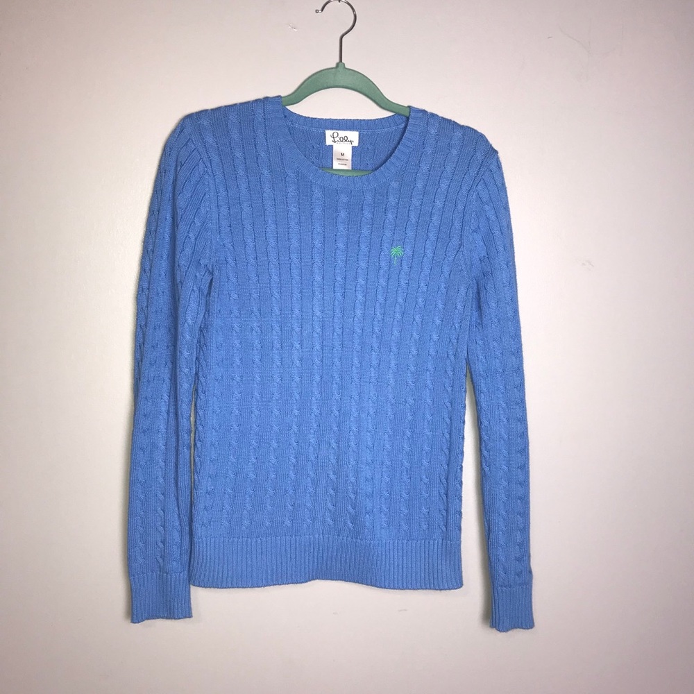 Lilly Pulitzer Blue Cableknit Sweater - Size M